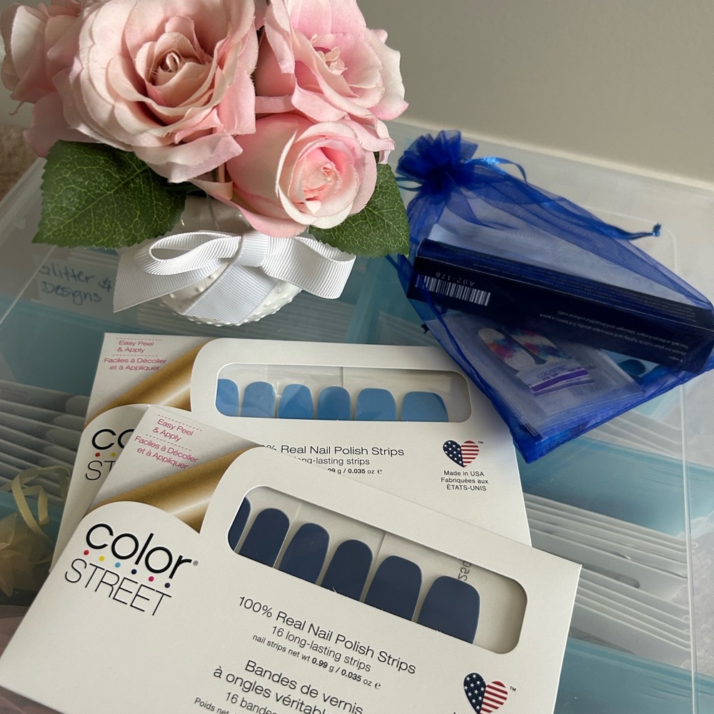 Color Street Blue Nail Polish Strips